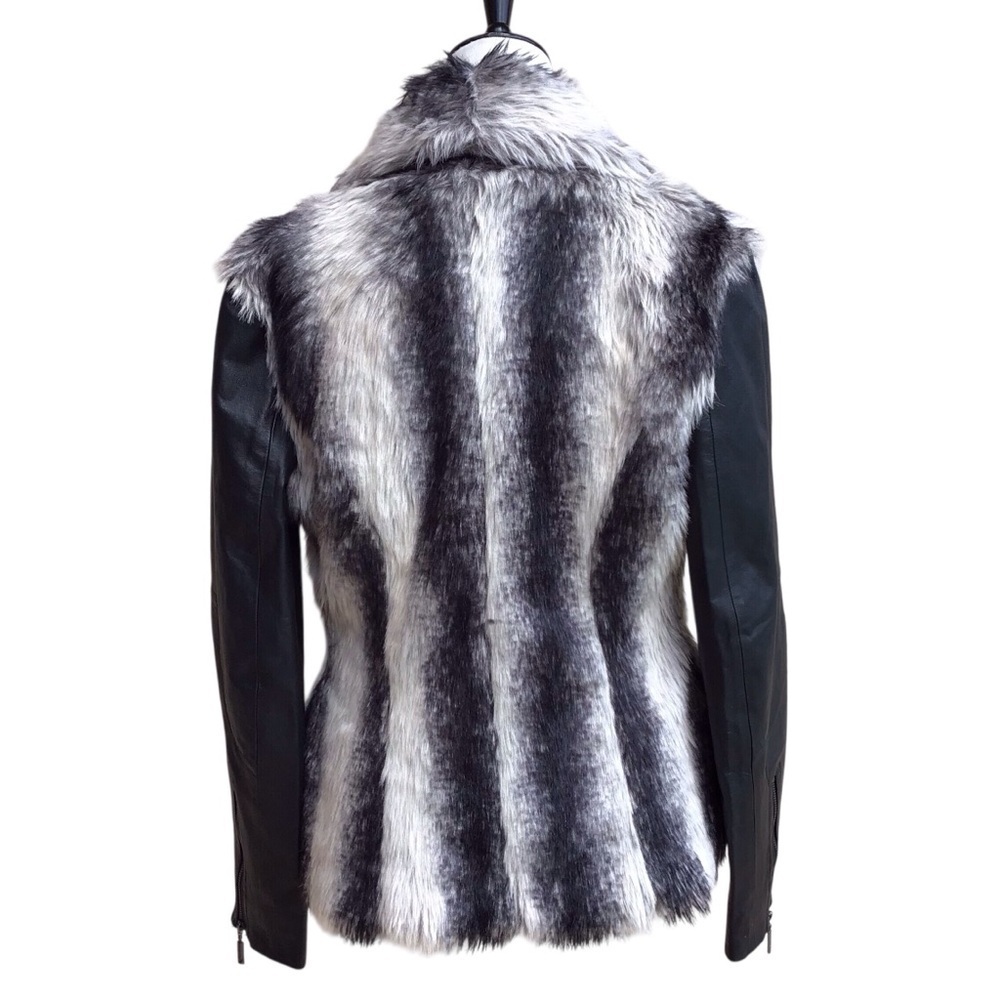 Stella & Jaime Chamonix Genuine Leather & Faux Fur Jacket Size Small - Picture 8 of 14